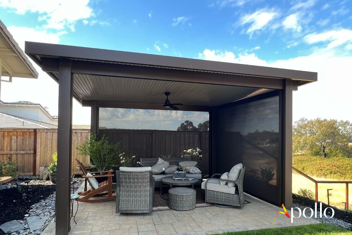 Apollo's Motorized Pergola Power Screen